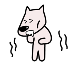 white dog (daily conversations) sticker #1273495