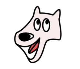 white dog (daily conversations) sticker #1273497