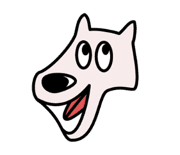 white dog (daily conversations) sticker #1273497