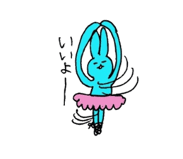 Happy blue rabbits sticker #1273821