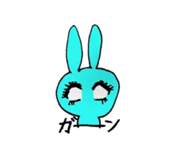 Happy blue rabbits sticker #1273826