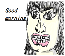 japanese girl bokumaru sticker sticker #1273969