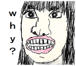 japanese girl bokumaru sticker sticker #1273976