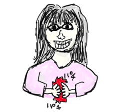 japanese girl bokumaru sticker sticker #1273978