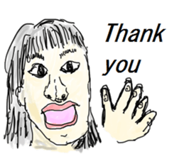 japanese girl bokumaru sticker sticker #1273980