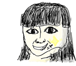 japanese girl bokumaru sticker sticker #1273983