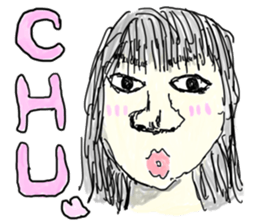 japanese girl bokumaru sticker sticker #1273990