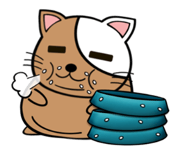 My fat cats sticker sticker #1274583