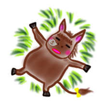 The name of the foal is Carroty. sticker #1277686