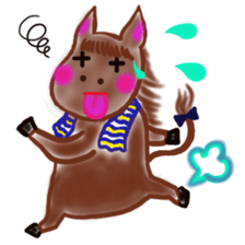 The name of the foal is Carroty. sticker #1277691