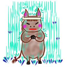 The name of the foal is Carroty. sticker #1277698