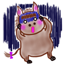 The name of the foal is Carroty. sticker #1277702