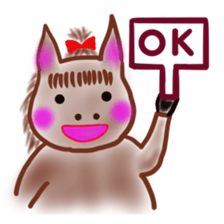 The name of the foal is Carroty. sticker #1277705