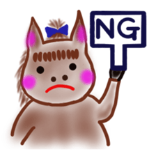 The name of the foal is Carroty. sticker #1277706