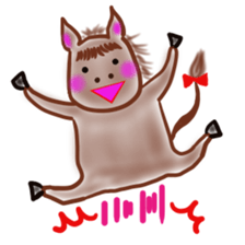 The name of the foal is Carroty. sticker #1277708