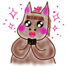 The name of the foal is Carroty. sticker #1277709