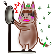 The name of the foal is Carroty. sticker #1277710