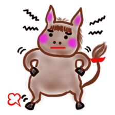 The name of the foal is Carroty. sticker #1277713