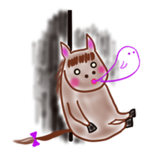 The name of the foal is Carroty. sticker #1277714