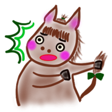 The name of the foal is Carroty. sticker #1277715