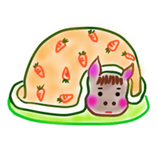 The name of the foal is Carroty. sticker #1277716