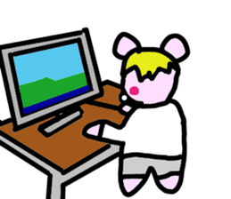 Pink Cool Mouse sticker #1278194