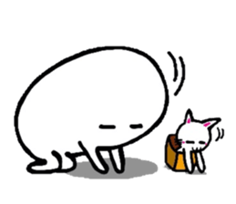 White-Man & Hakoiri-Cat 2 sticker #1278409