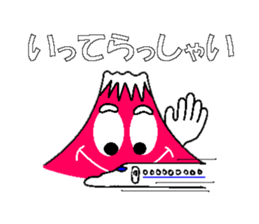 Mt. Fuji with a human face sticker #1279025