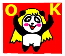 golden panda English Ver sticker #1279363