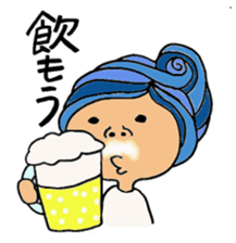 Blight hair girl's feeling. sticker #1279803