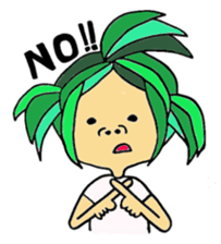 Blight hair girl's feeling. sticker #1279806