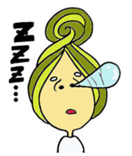 Blight hair girl's feeling. sticker #1279807