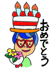 Blight hair girl's feeling. sticker #1279816