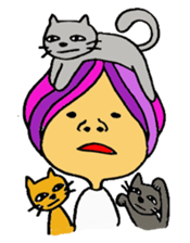 Blight hair girl's feeling. sticker #1279817