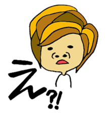 Blight hair girl's feeling. sticker #1279819