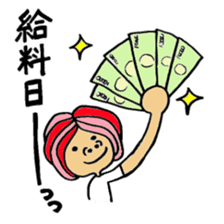 Blight hair girl's feeling. sticker #1279826