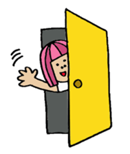 Blight hair girl's feeling. sticker #1279829