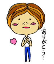 Blight hair girl's feeling. sticker #1279835