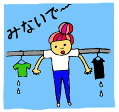 Blight hair girl's feeling. sticker #1279838