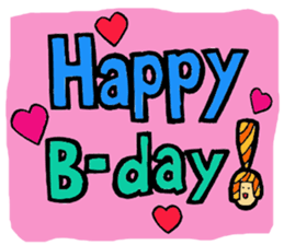 Blight hair girl's feeling. sticker #1279840