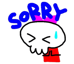 skull girl and black cat sticker #1280822