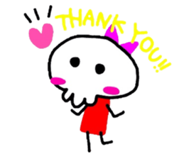 skull girl and black cat sticker #1280829