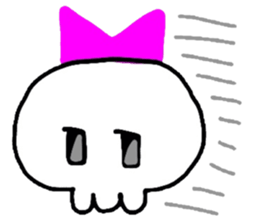 skull girl and black cat sticker #1280832