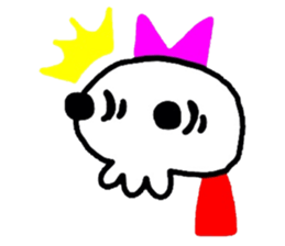 skull girl and black cat sticker #1280842