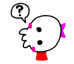 skull girl and black cat sticker #1280846