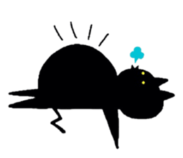 skull girl and black cat sticker #1280850