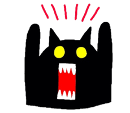 skull girl and black cat sticker #1280853