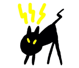 skull girl and black cat sticker #1280854