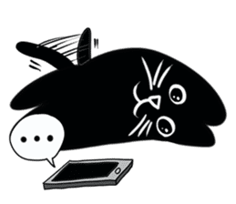 NumNim The Black-Fat Cat sticker #1281668