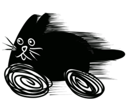 NumNim The Black-Fat Cat sticker #1281685